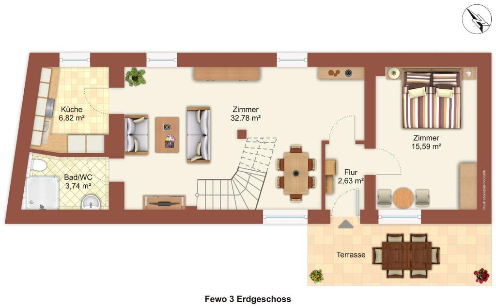 Ferienwohnung Kruppa プレーン エクステリア 写真